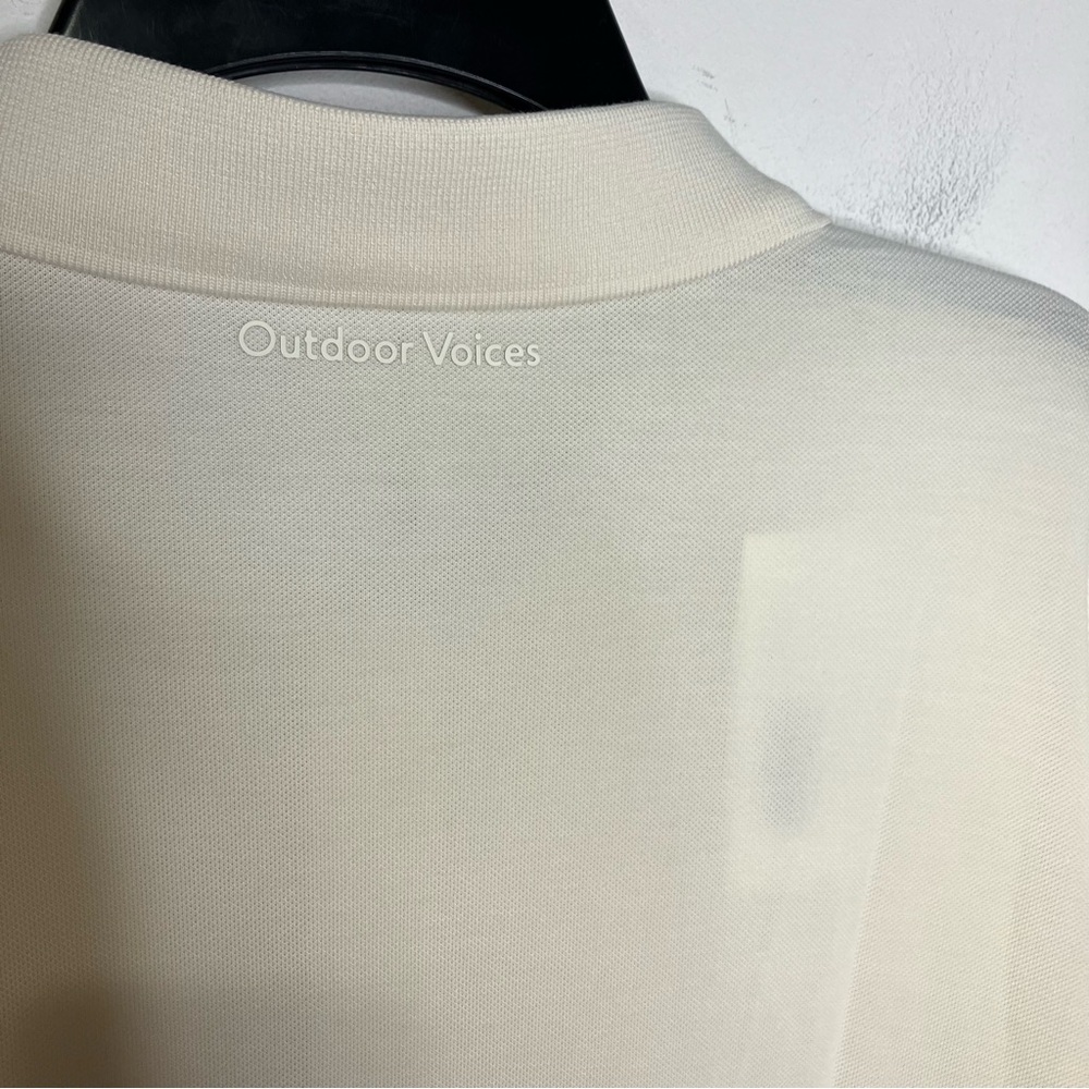 Outdoor Voices Birdie Polo Shirt In Milk Stone Men’s Size Xxl New With Tags — image 8 of 8